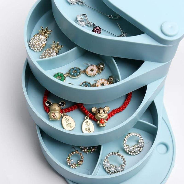 Portable 4 layer jewellery organizer