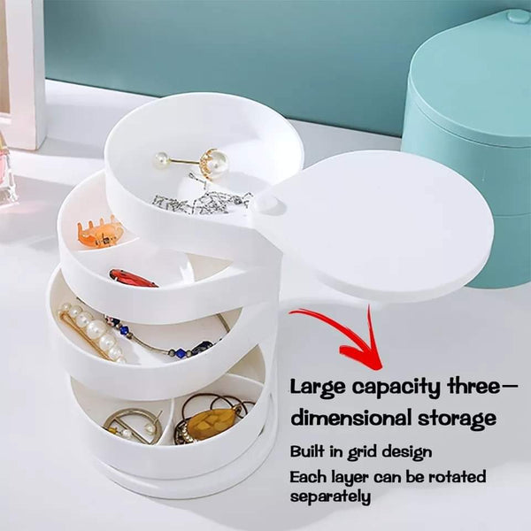 Portable 4 layer jewellery organizer