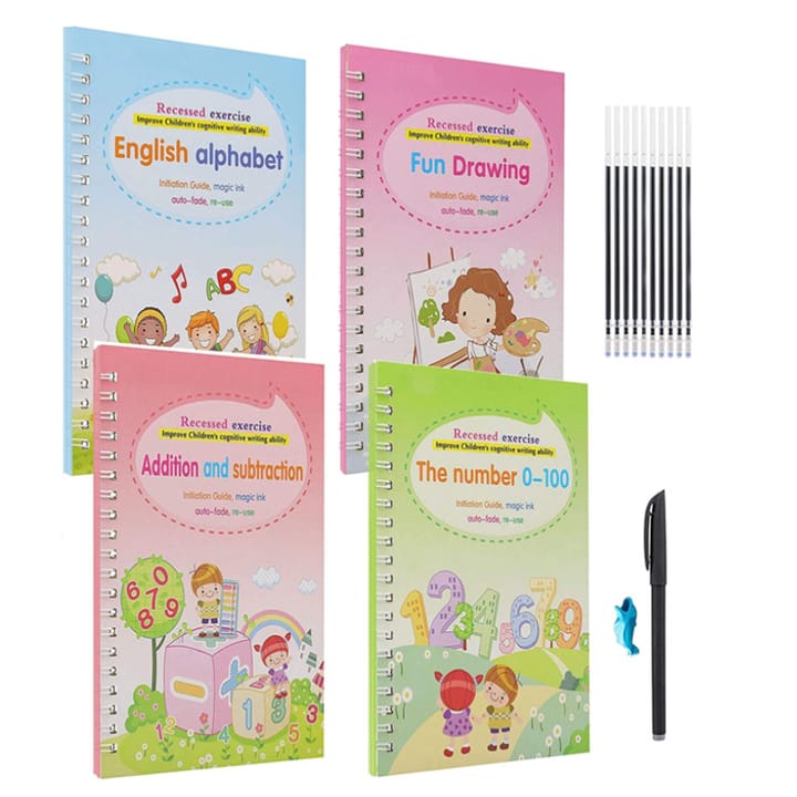 Kids learning Magic book for practice (Set of 4 Books)