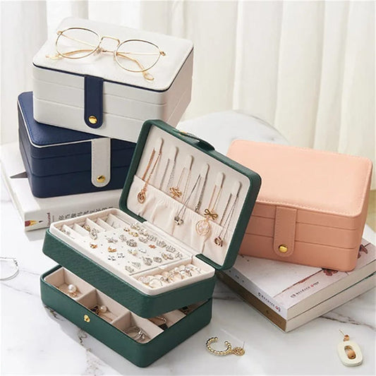 Pu leather portable large capacity jewellery organizer