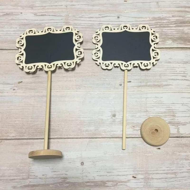 Mini Wooden Sign Chalkboard (6pcs Pack)