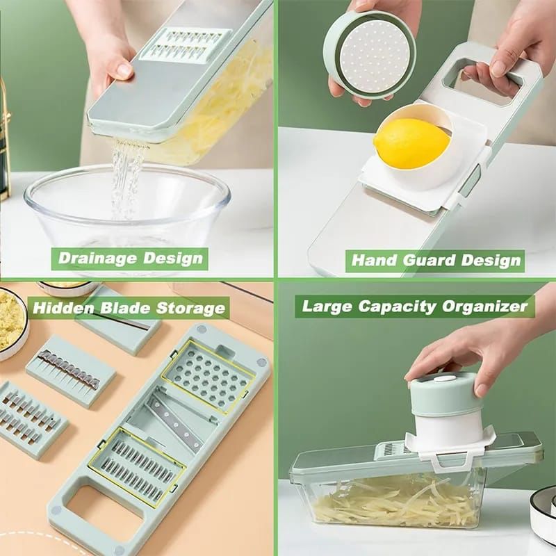 7/8pcs Vegetable Chopper Carrots Potatoes Cut Shred Manually Multi-function Kitchen Grater/Slicer 6in1