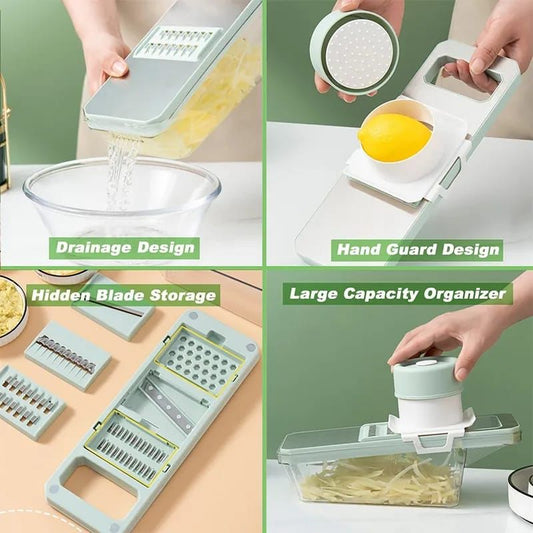 7/8pcs Vegetable Chopper Carrots Potatoes Cut Shred Manually Multi-function Kitchen Grater/Slicer 6in1