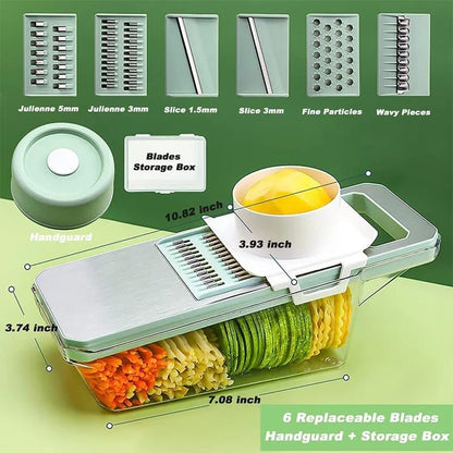 7/8pcs Vegetable Chopper Carrots Potatoes Cut Shred Manually Multi-function Kitchen Grater/Slicer 6in1