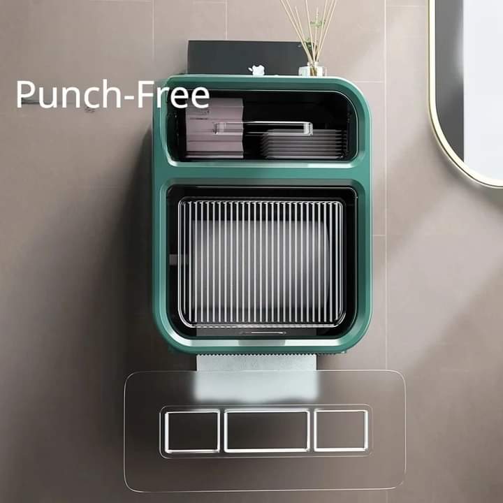 Wall Mounted Tissue Storage Box Shelf