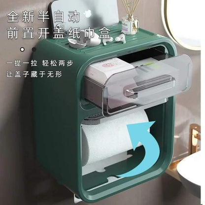 Wall Mounted Tissue Storage Box Shelf