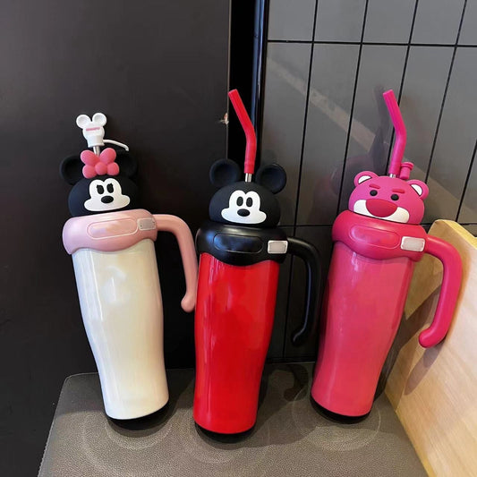 800ml Stainless Steel Cartoon Tumbler mug with Handle