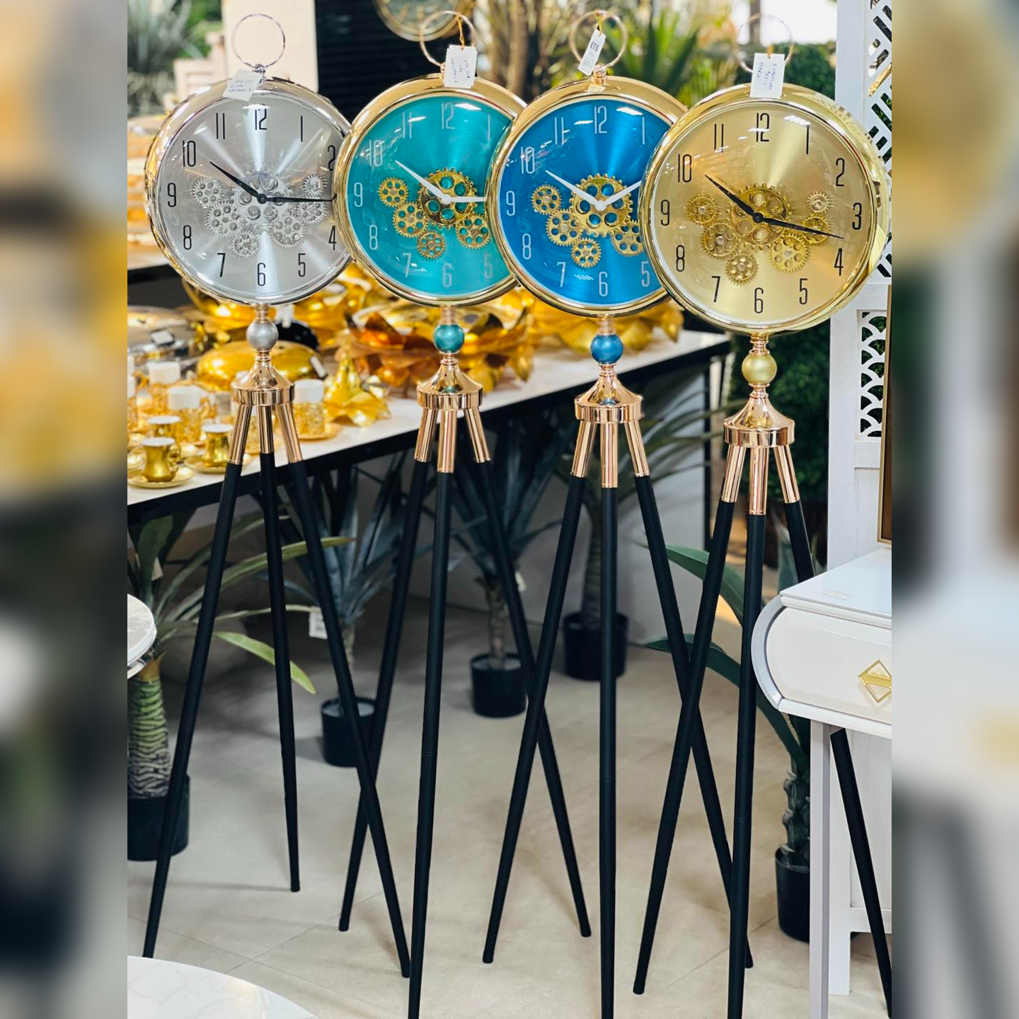 Imported Tripod stand gearing clock