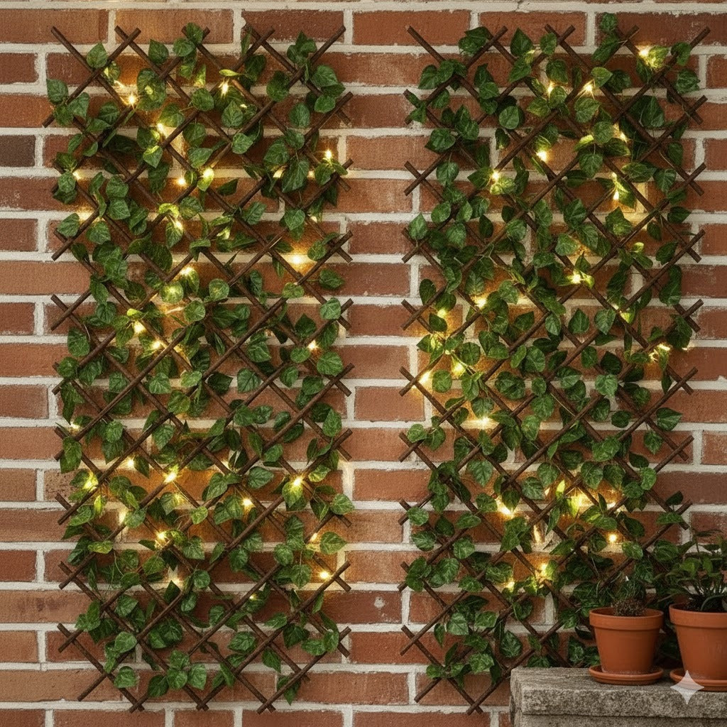 Leaf wooden fence terrace fence leaf fence