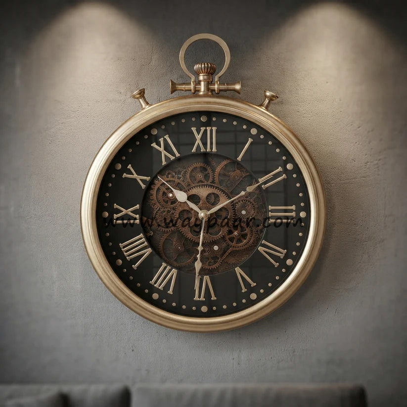 Antique Roman Movable Gearing Wall Clock – 18-Inch Premium Imported Edition