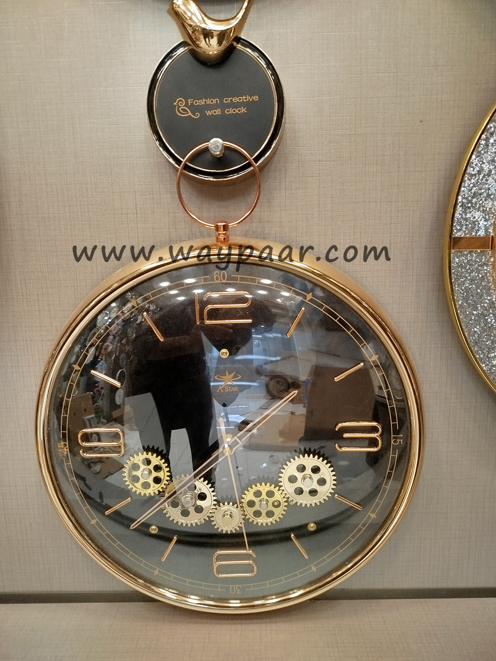 16-Inch Vintage Working Gear Wall Clock – Premium Moving Gears