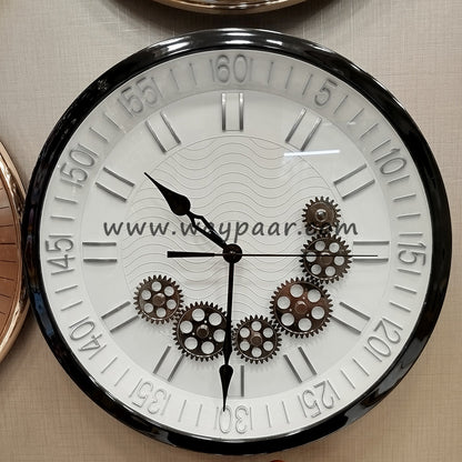 Premium Imported Moving Gear Wall Clock – Elegant Minute Numbers with High-End Quartz Machine