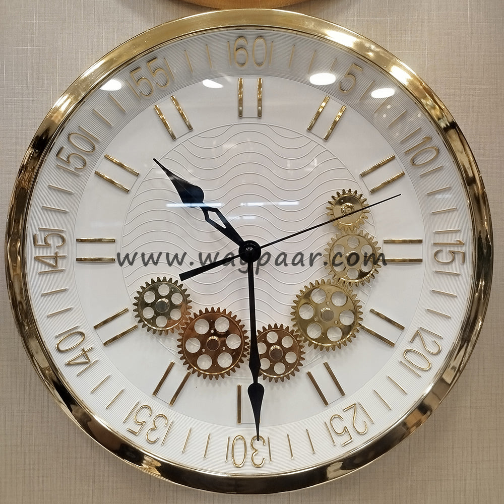 Premium Imported Moving Gear Wall Clock – Elegant Minute Numbers with High-End Quartz Machine