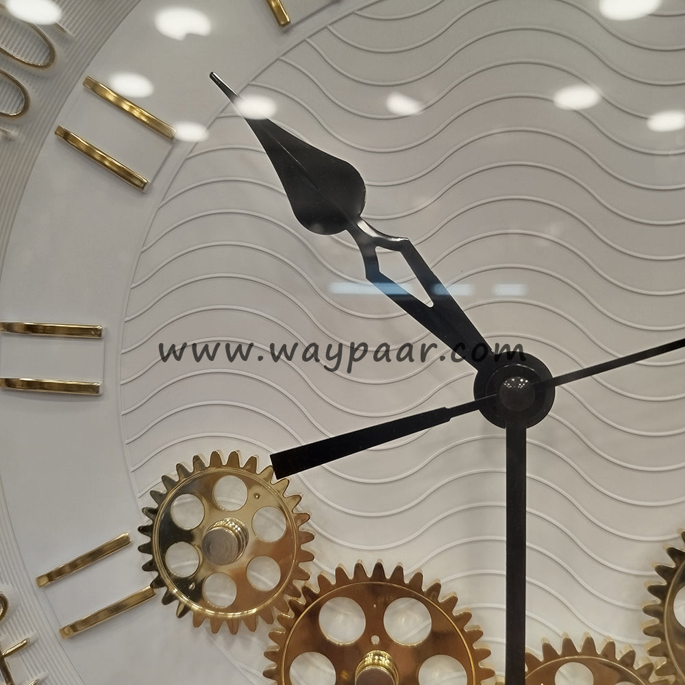 Premium Imported Moving Gear Wall Clock – Elegant Minute Numbers with High-End Quartz Machine