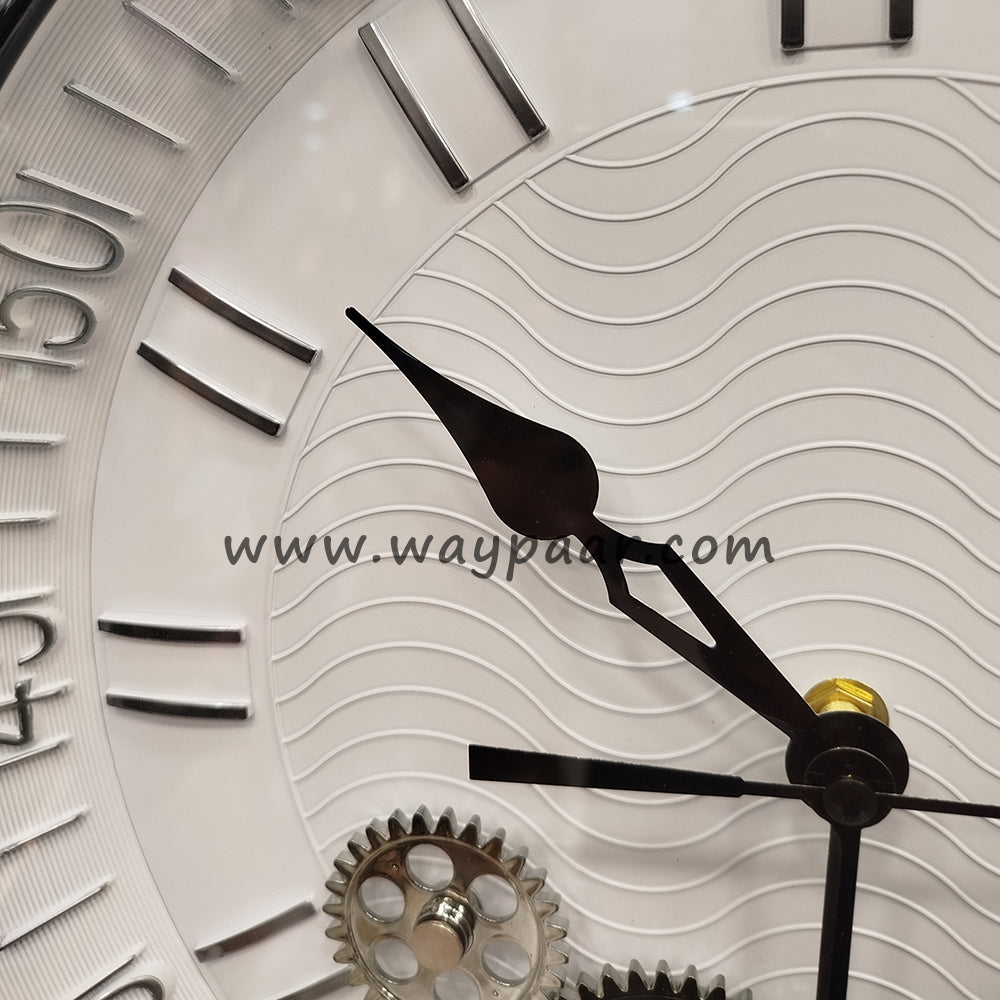Premium Imported Moving Gear Wall Clock – Elegant Minute Numbers with High-End Quartz Machine