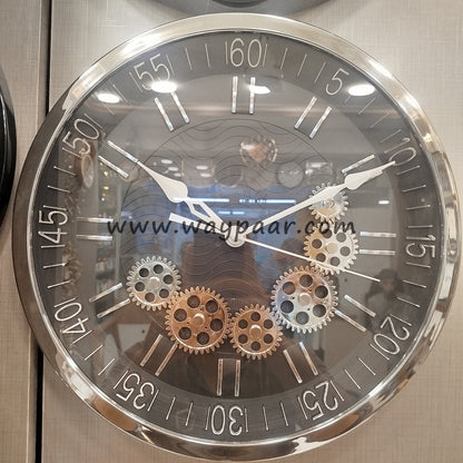 Premium Imported Moving Gear Wall Clock – Elegant Minute Numbers with High-End Quartz Machine