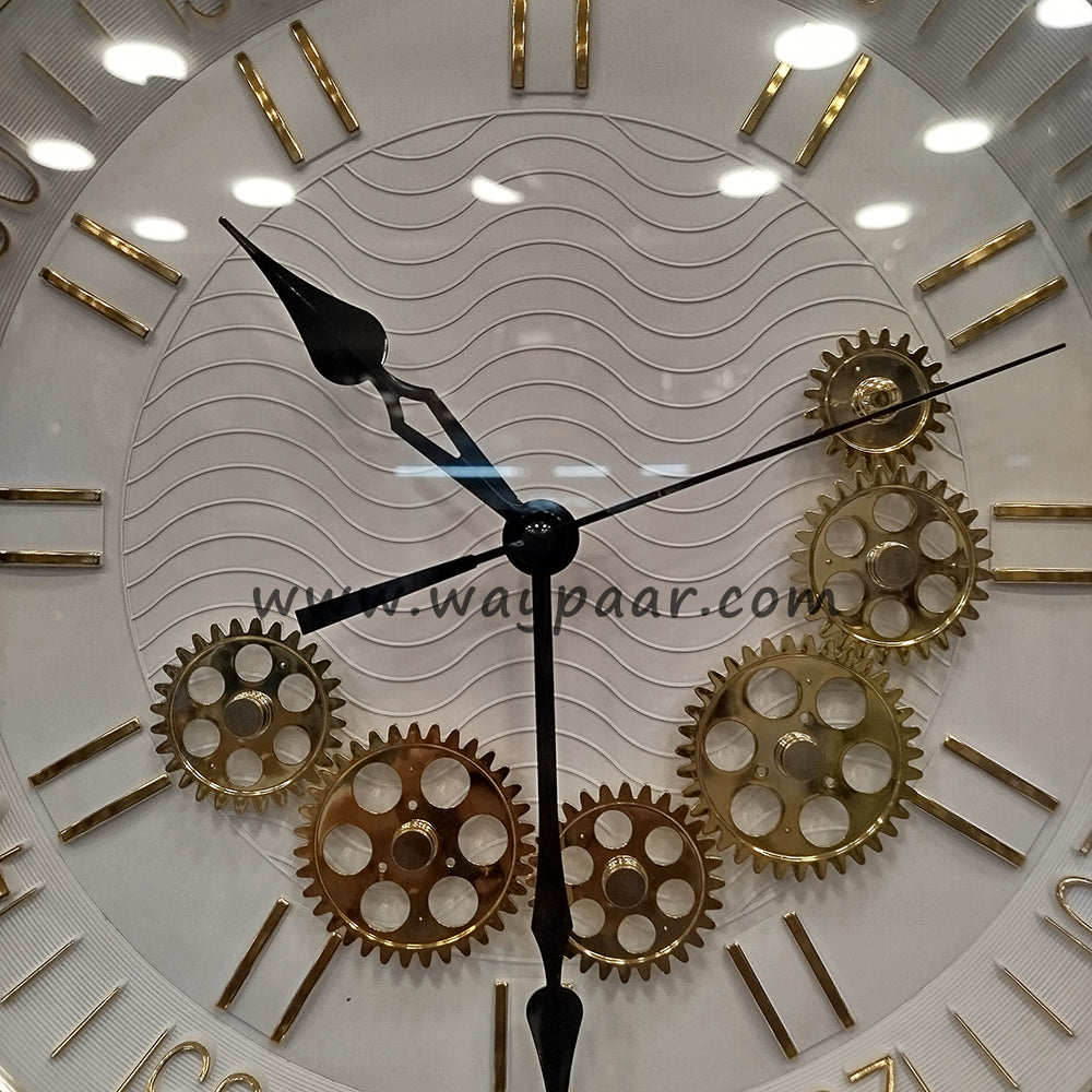 Premium Imported Moving Gear Wall Clock – Elegant Minute Numbers with High-End Quartz Machine