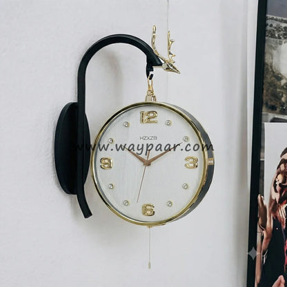 Premium Imported Nordic Dual-Sided Wall Clock (13-Inch Dial)