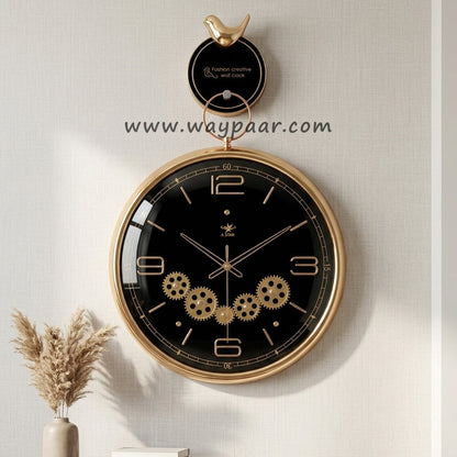 16-Inch Vintage Working Gear Wall Clock – Premium Moving Gears