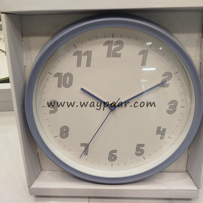Minimalist Retro Rounded Wall Clock | Beige, Olive Green & Lavender