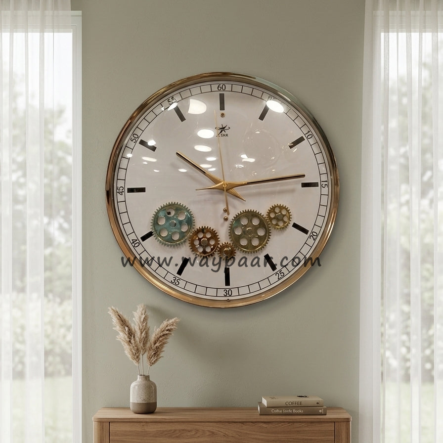 16-Inch Premium Working Gear Wall Clock – Ultra-Precise Quartz Machine Movement