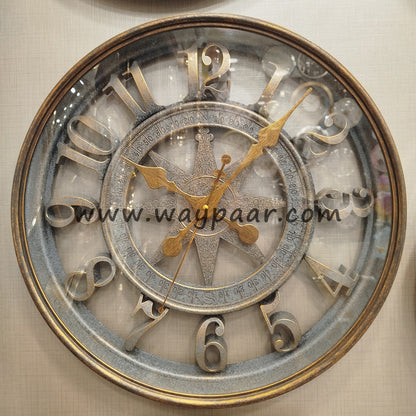 18-Inch Vintage Elegance Wall Clock – Lightweight Premium PVC Frame