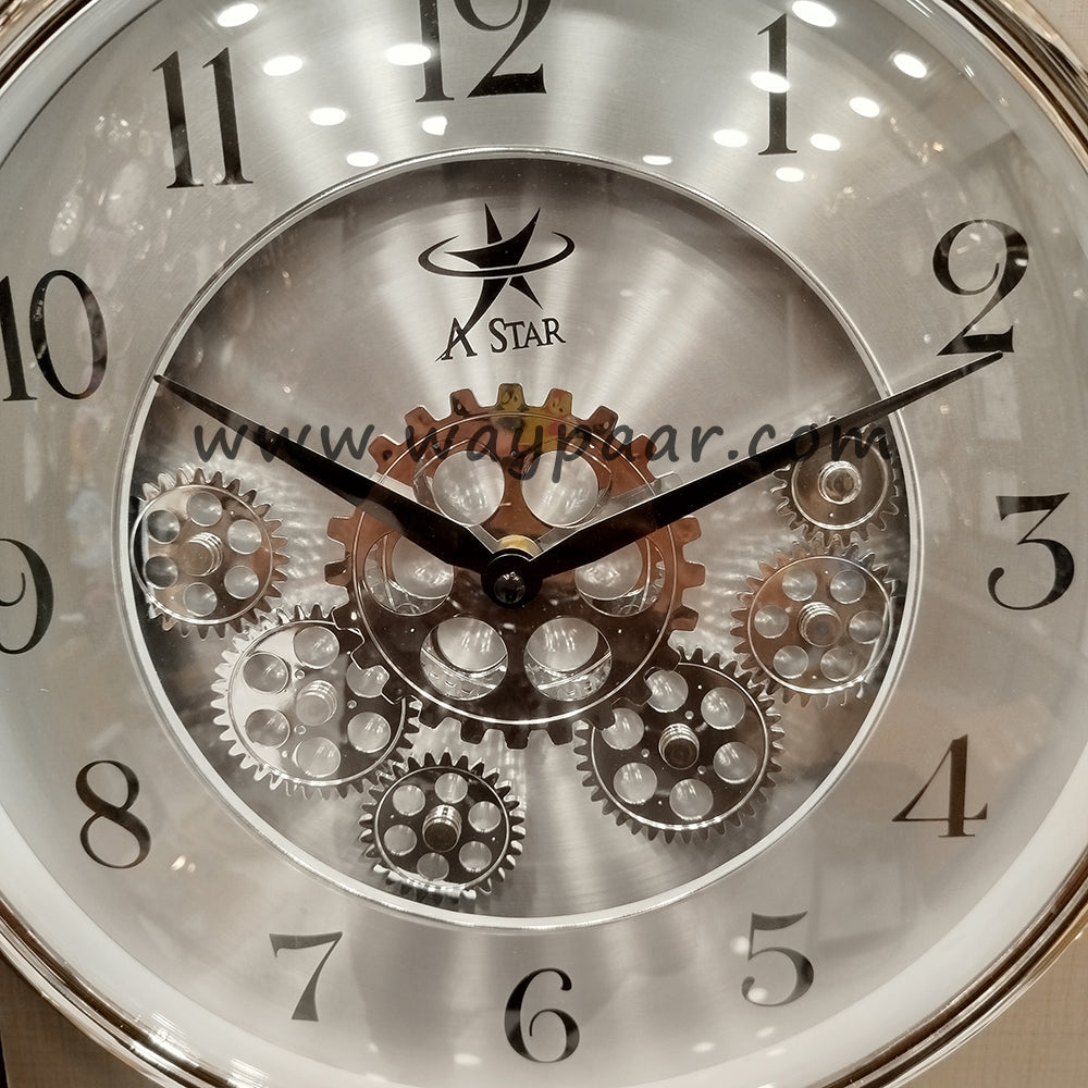 16-Inch Pocket Watch Style Wall Clock – Working Center Gears with Top Hanging Loop