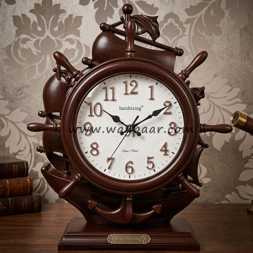 Sea Star Mediterranean Helmsman Clock – Premium Imported Shipyard Table Decor