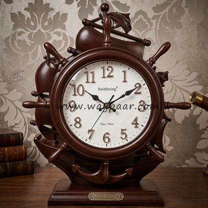 Sea Star Mediterranean Helmsman Clock – Premium Imported Shipyard Table Decor