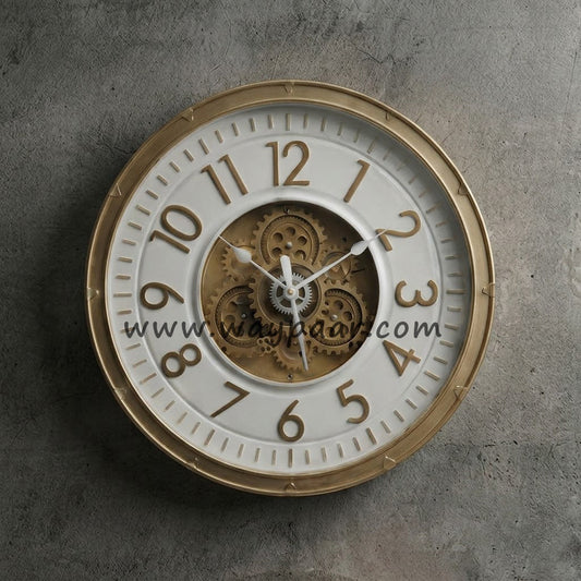The Chronos 15" Premium Moving Gear Wall Clock – Imported Vintage Skeleton Design