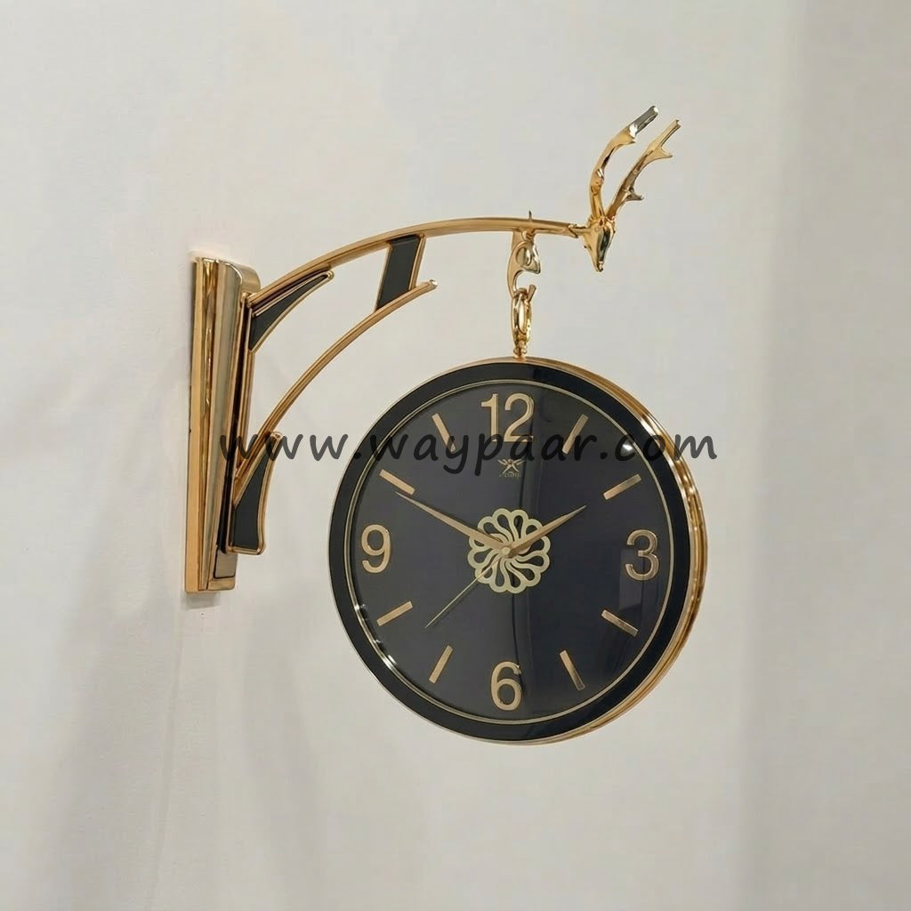 Retro Gearing Style 10-Inch Dual-Sided Station Clock – Premium Quality