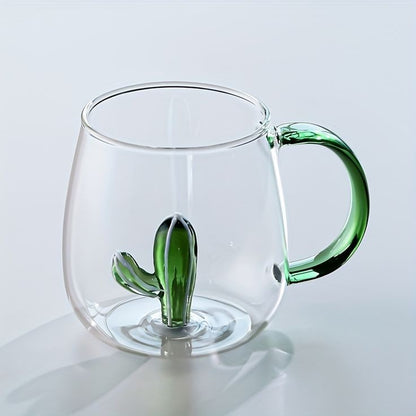 3d Transparent heat resistant glass cup