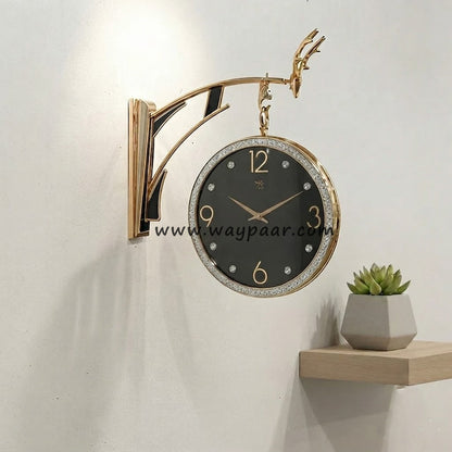 Premium 13-Inch Imported Dual-Sided Fancy Station Clock with Brand Warranty