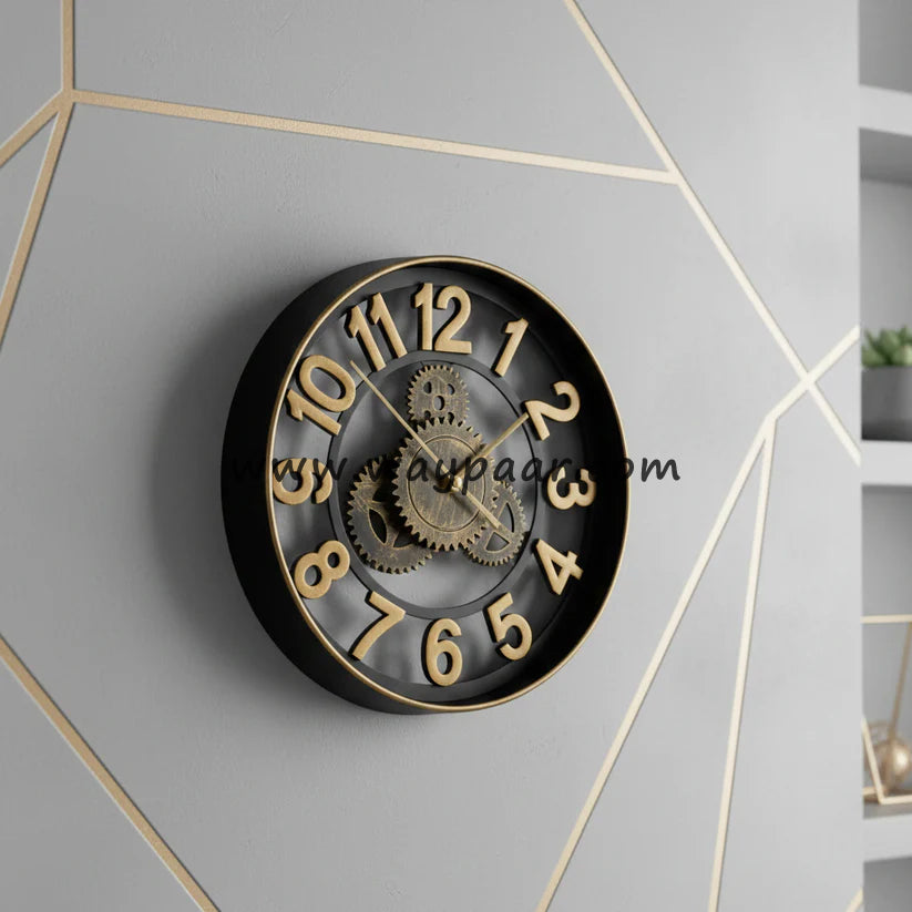 Premium 13-Inch Antique Numerical Wall Clock – High-Quality PVC Plastic