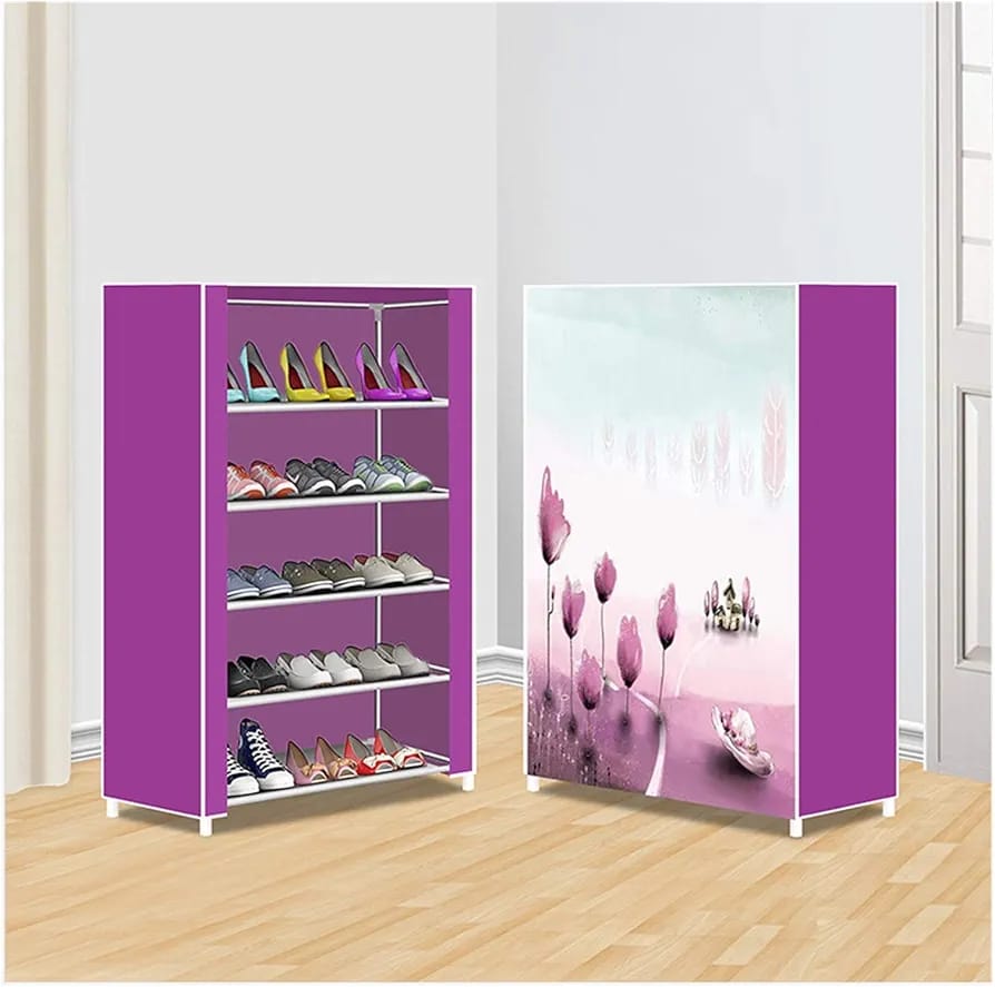 Wardrobe Style Printed Shoe Rack