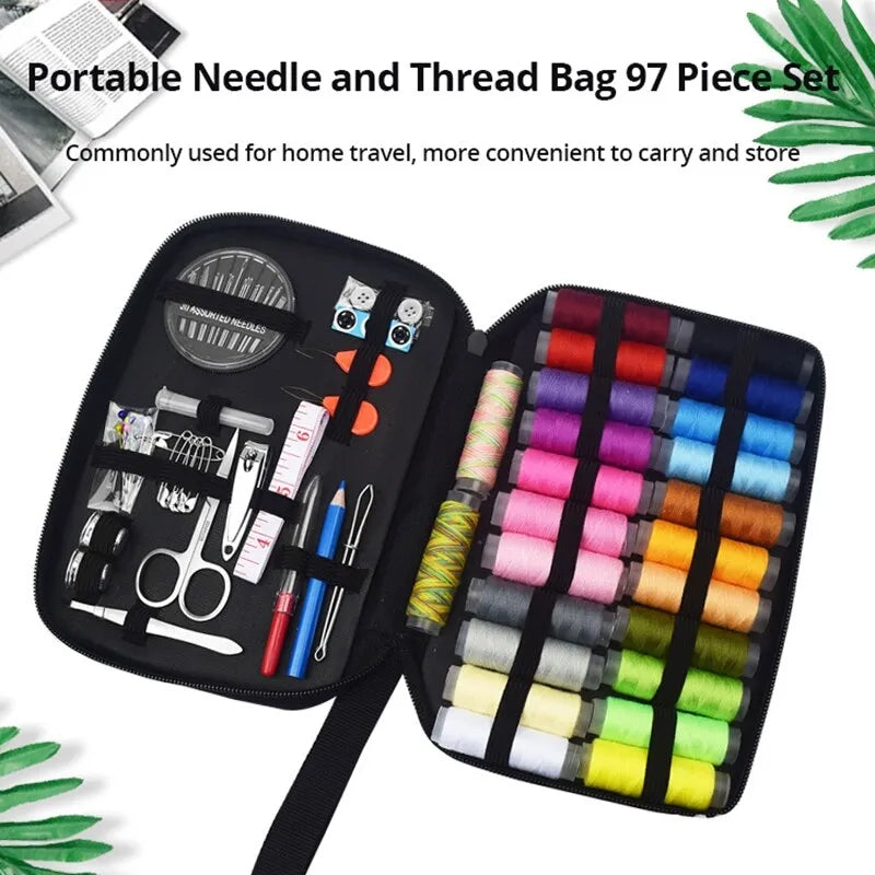 Multi function sewing kit bag DIY sewing tool box 98 piece tool kit with premium Quality box