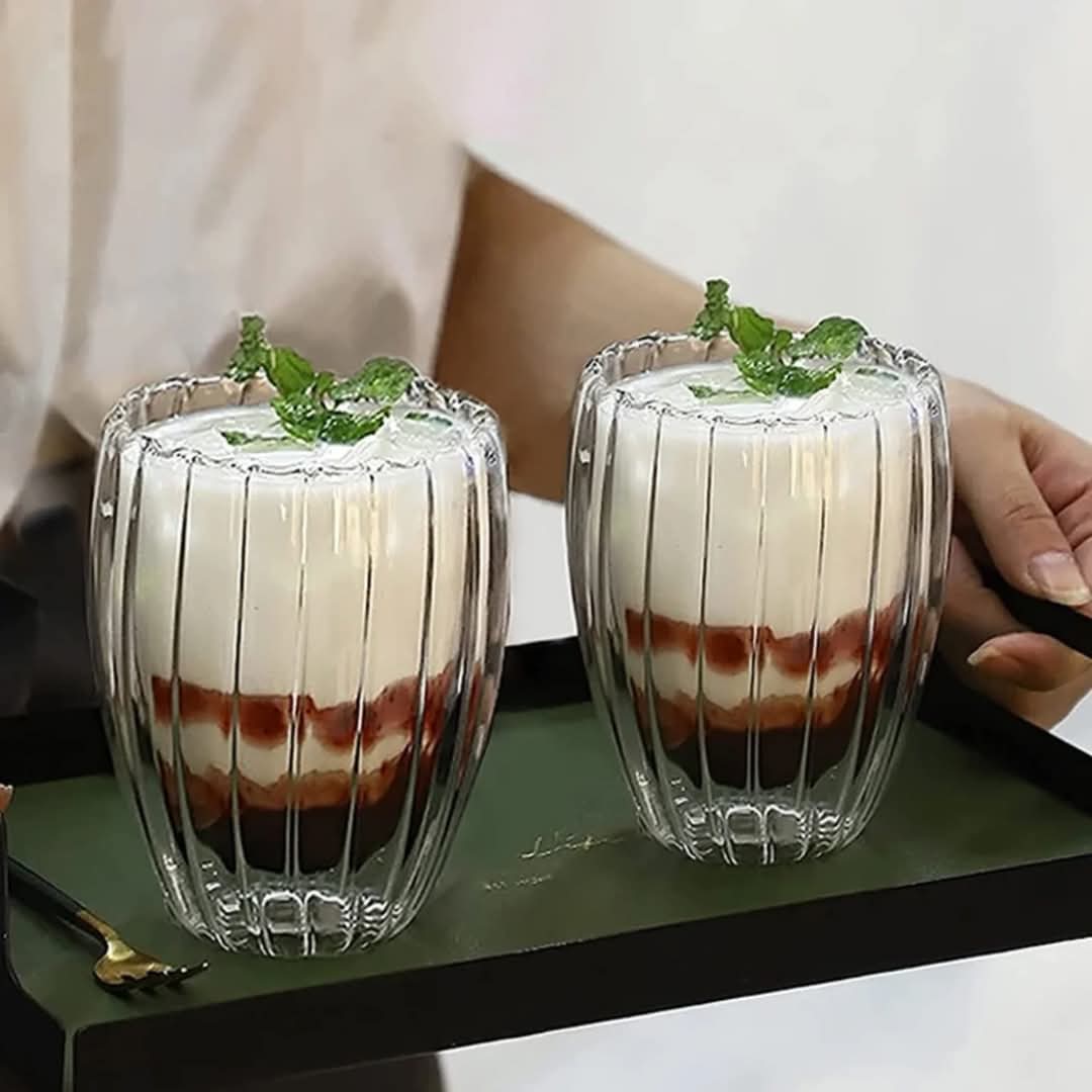 Stripe Double Wall Borosilicate Glass