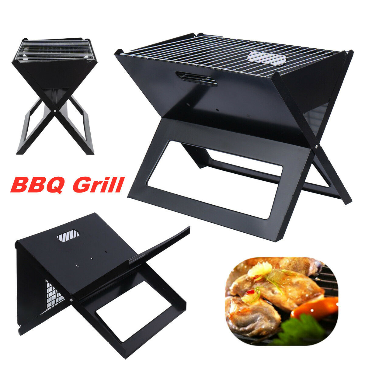 Foldable Portable Charcoal BBQ Grill
