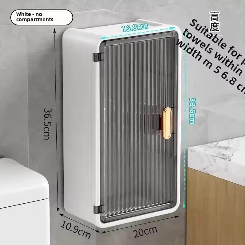 Multipurpose Bathroom Wall Cabinet With Tissue Holder