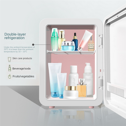 Mini Makeup Fridge : AC/DC Cooler & Warmer for Beauty & Skincare | Home & Car Use