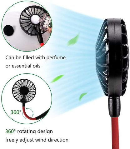 Portable Hanging Neck Fan Rechargeable