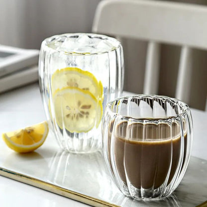Stripe Double Wall Borosilicate Glass