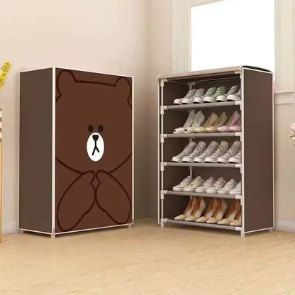 Wardrobe Style Printed Shoe Rack