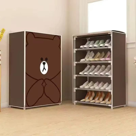 Wardrobe Style Printed Shoe Rack
