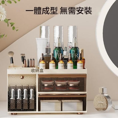 Plastic Cosmetics Skincare Dressing Table Desktop Storage Box Cabinet Organizer