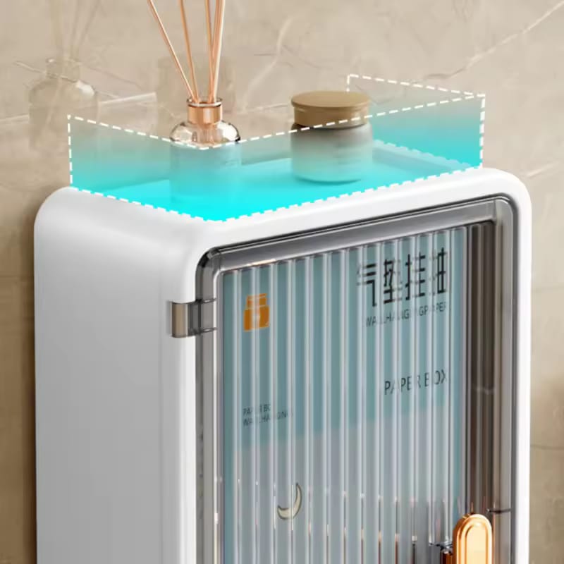 Multipurpose Bathroom Wall Cabinet With Tissue Holder