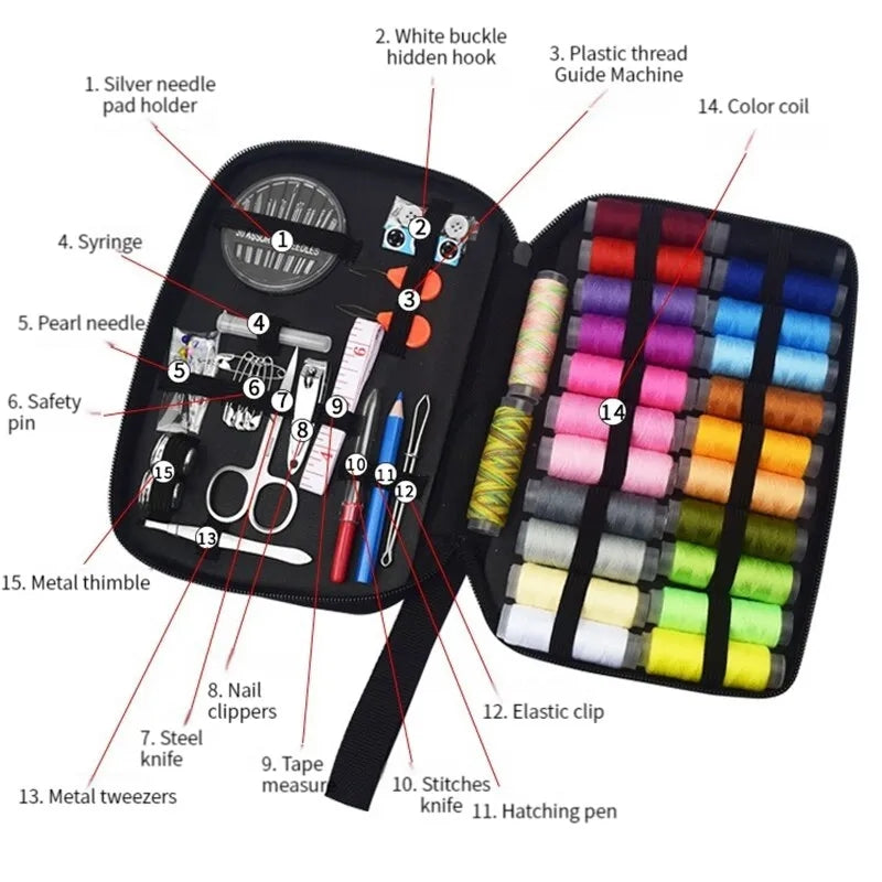 Multi function sewing kit bag DIY sewing tool box 98 piece tool kit with premium Quality box