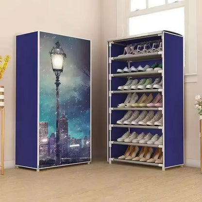 Wardrobe Style Printed Shoe Rack