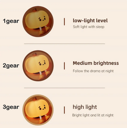 Silicone Cutest Pumpkin Lamp With Different Lights