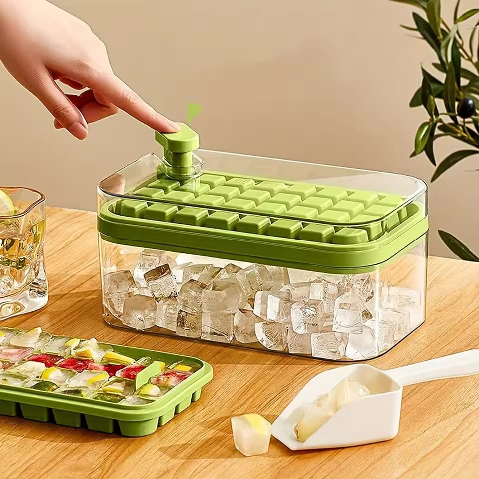 Premium Ice Cube Storage Box With Tray